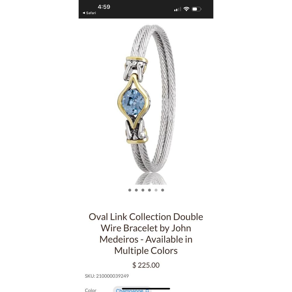 John Medeiros’ Oval Link Collection Double Wire Bracelet - Picture 6 of 6